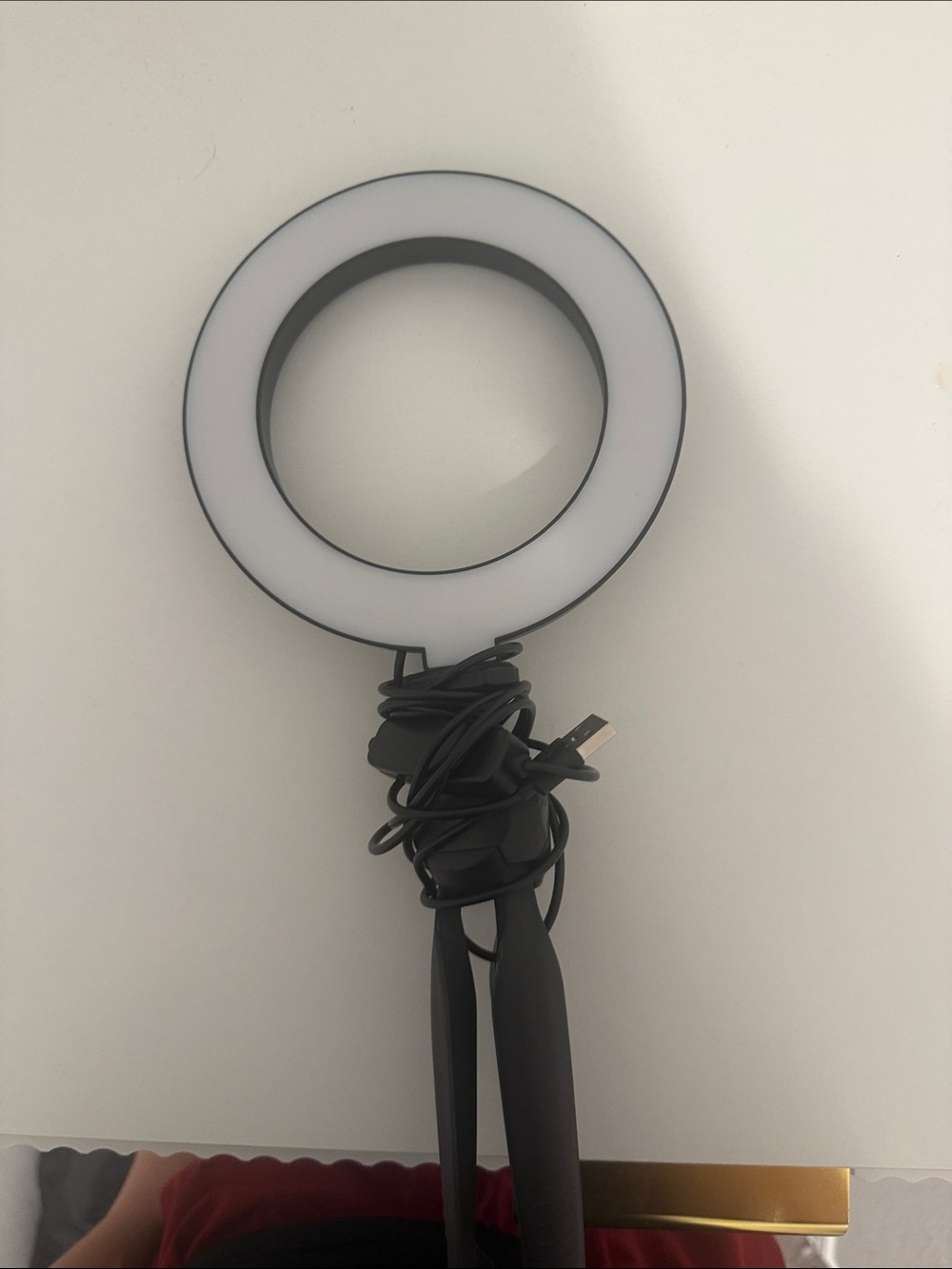Universal Black LED Ring Light with Tripod Mount